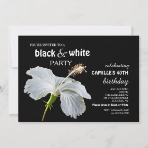 Invitación de Hibisco Blanco