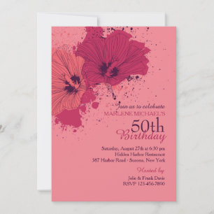 Invitación de Hibiscus Splash