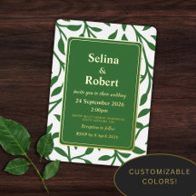 Invitación de Hoja de Pan de Oro Elegante