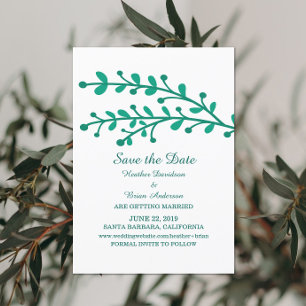 Invitación de hoja simple verde para guardar la fe