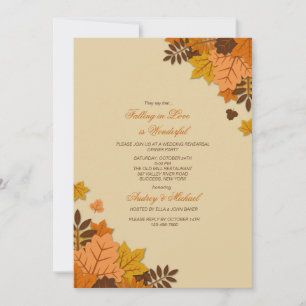 Invitación de Hojas Caídas Planas