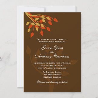 Invitación de hojas de otoño