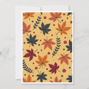 Invitación de hojas de otoño