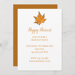 Invitación de hojas de otoño