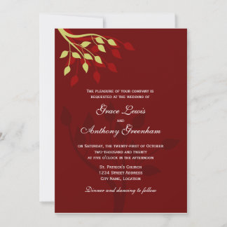Invitación de hojas de otoño