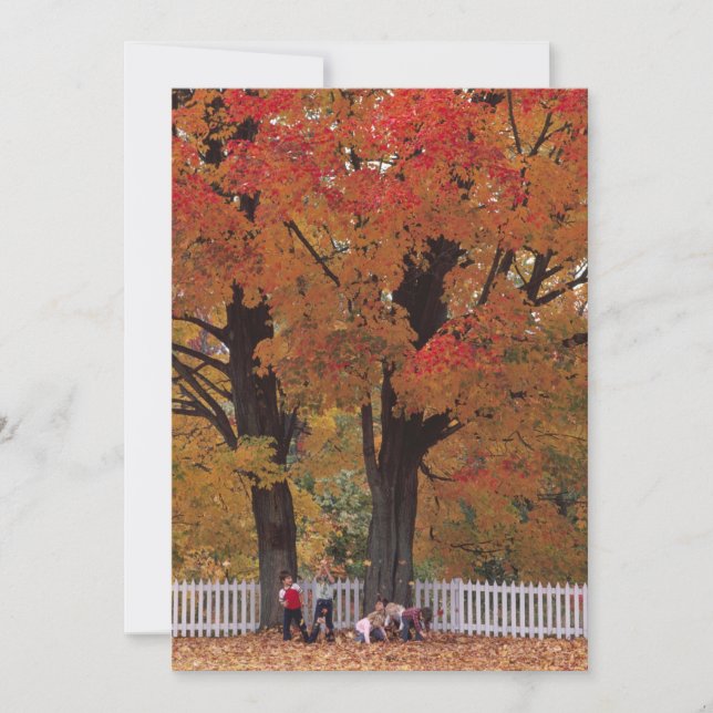 Invitación de hojas de otoño (Anverso)