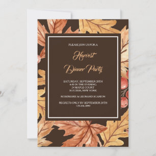 Invitación de Hojas de Otoño Elegantes