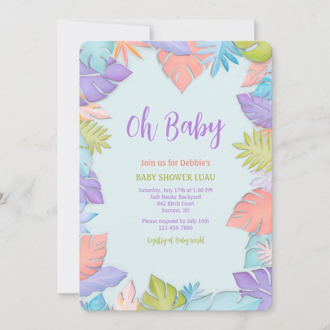 Invitación de Hojas de Verano (Anverso)