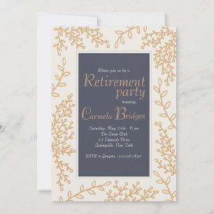Invitación de hojas hechas a mano