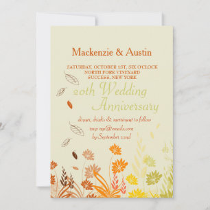 Invitación de Hojas que Caen de Otoño