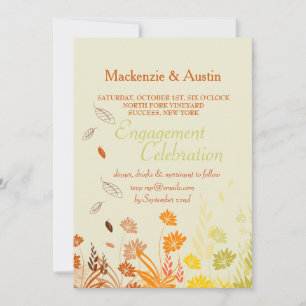 Invitación de Hojas que Caen de Otoño