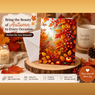 Invitación de Hojas y Bayas de la Cosecha de Otoño