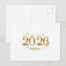 Invitación de Hola 2026 – Tarjeta de Tarjeta de Fi