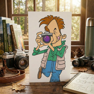 Invitación de hombre tomando una foto