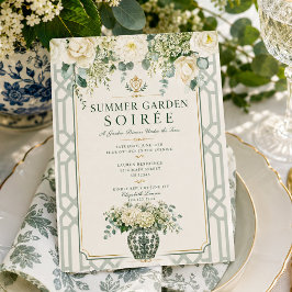 Invitación de Hortensias para una Fiesta de Jardín