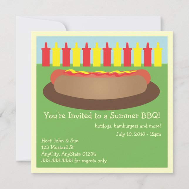 Invitación de Hotdog (Anverso)