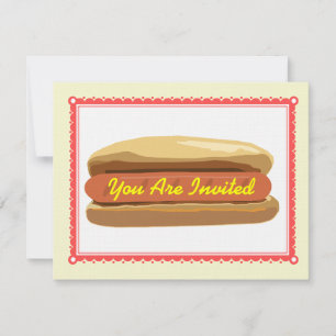 Invitación de Hotdog- Cocina barbacoa de verano en
