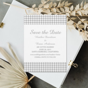 Invitación de Houndstooth para guardar la fecha, G