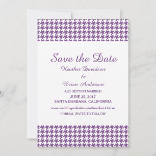 Invitación de Houndstooth para Guardar la Fecha, M