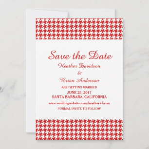 Invitación de Houndstooth para guardar la fecha, R