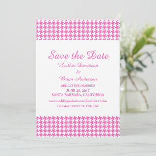 Invitación de Houndstooth para guardar la fecha, R