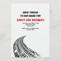 Invitación de Huellas de Neumáticos