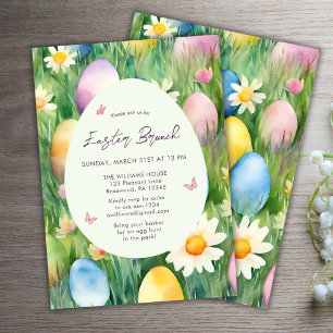 Invitación de Huevos de Agua de Brunch de Pascua