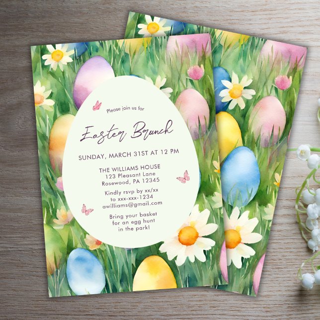 Invitación de Huevos de Agua de Brunch de Pascua (Subido por el creador)