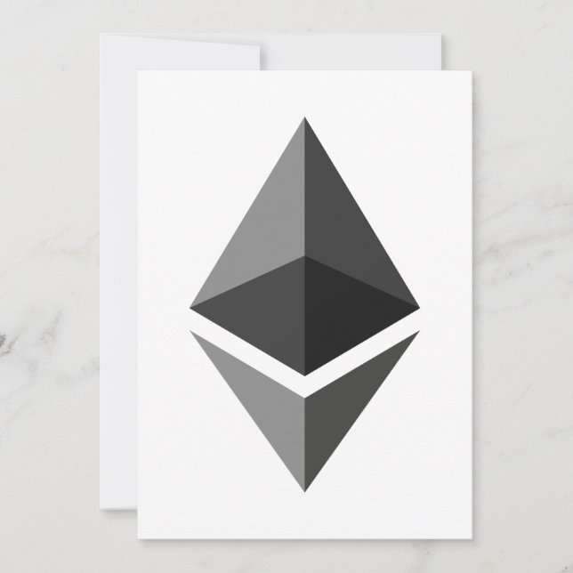 Invitación de icono gris de Ethereum (Anverso)