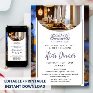 Invitación de Iftar de Configuración de Mesa de Lu