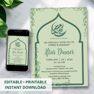 Invitación de Iftar de Ramadán con Arco Islámico V