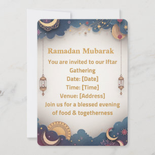 Invitación de Iftar de Ramadán Elegante oro islá