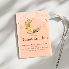 Invitación de Iftar de Ramadán Elegante Rosa