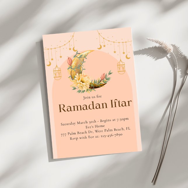 Invitación de Iftar de Ramadán Elegante Rosa (Subido por el creador)