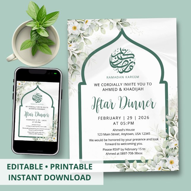 Invitación de Iftar del Arco Verde de la Rosa Blan (Subido por el creador)