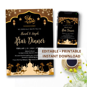 Invitación de Iftar Noche del Desierto Arábigo con