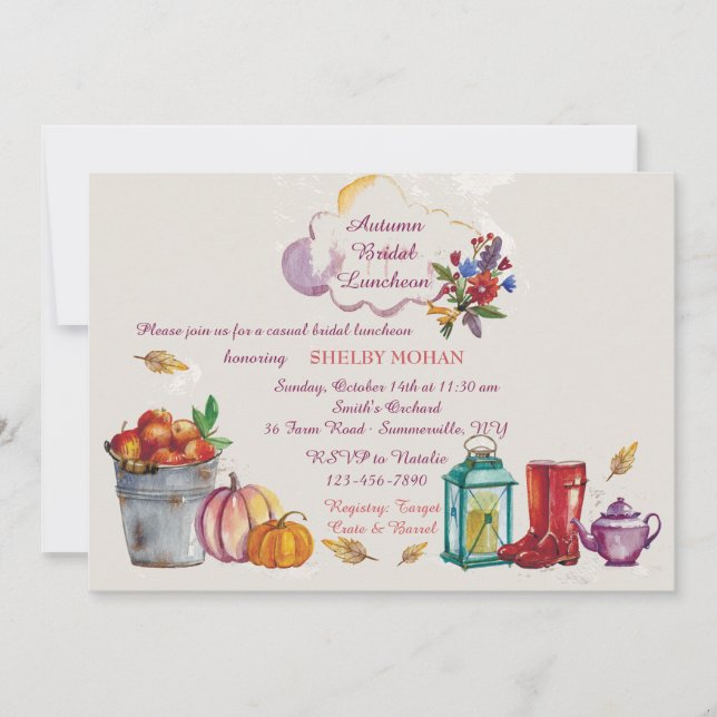 Invitación de Imágenes de Otoño (Anverso)