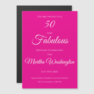 Invitación de imán a una fiesta de cumpleaños núme