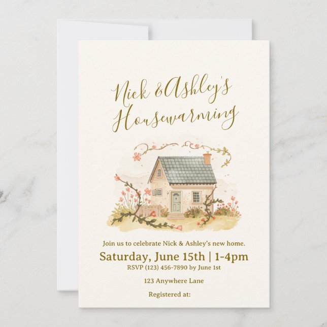 Invitación de inauguración de casa (Anverso)