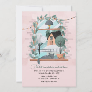 Invitación de inauguración de casa acogedora