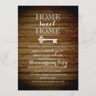 Invitación de inauguración de casa con aspecto de 