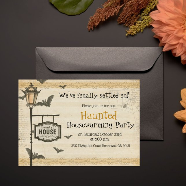 Invitación de inauguración de casa con Halloween e (Subido por el creador)