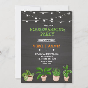 invitación de inauguración de casa con tema de pla