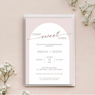 Invitación de inauguración de casa de arco moderna