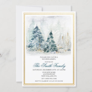 Invitación de inauguración de casa de invierno con