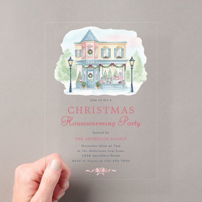 Invitación de inauguración de casa en Navidad con  (Insitu (portátil))