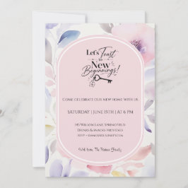 Invitación de inauguración de casa floral pastel p