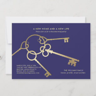 Invitación de inauguración de casa nueva con llave