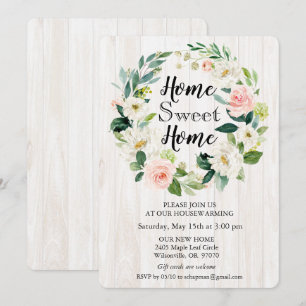 Invitación de inauguración de corona floral
