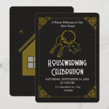 Invitación de inauguración de la casa de Oro Negro